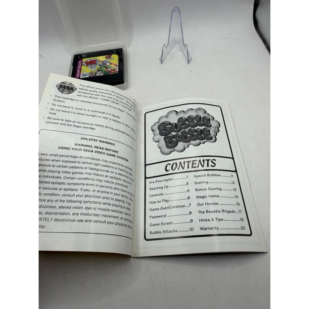 Bubble Bobble - Game Gear - Game and Manual Fast Shipping Clean